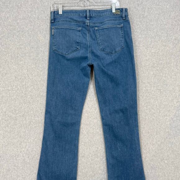 Paige Manhattan Gladys Bootcut Jeans Size 31 Light Wash Stretch Denim Western - Picture 6 of 16